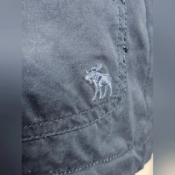 Abercrombie Kids Sherpa Lined  Jacket 11/12 Navy Blue Hooded  Full Zip - Picture 7 of 13